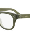 CELINE 3 Dots Green Rectangle Eyeglasses