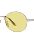 Slim Silver Oval Sunglasses