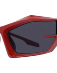 Giv Cut Red Geometric Sunglasses