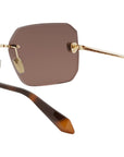 Serpenti Light Gold Geometric Sunglasses