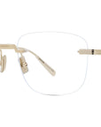 DiorBlackSuitO S3U Gold Square Eyeglasses