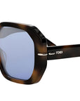 Fendi Selleria Havana Square Sunglasses