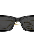 Petit CD S1I Black Rectangular Sunglasses