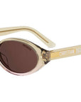 DiorPacific R1I Yellow Oval Sunglasses