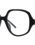 Curvy Black Geometric Eyeglasses