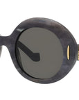 Anagram Black Oval Sunglasses