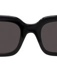 Slim Black Rectangular Sunglasses