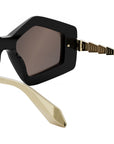 Serpenti Black Geometric Sunglasses