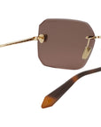 Serpenti Light Gold Geometric Sunglasses