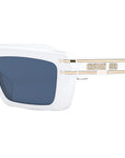 DiorSignature S2U White Geometric Sunglasses