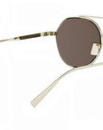 DiorBlackSuit R6U Gold Geometric Sunglasses