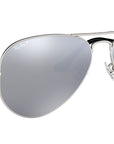 Aviator Mirror RB3025 019/W3 Matte Silver Grey