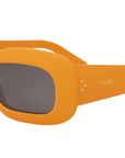 3 Dots Orange Rectangle Sunglasses