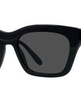 Slim Black Geometric Sunglasses