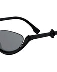 FF Diamonds Black Oval Sunglasses