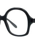 Slim Black Geometric Eyeglasses