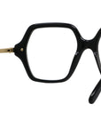 Slim Black Geometric Sunglasses