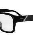 Fendi Diagonal Black Pilot Eyeglasses