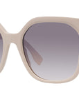 Lettering Pink Square Sunglasses