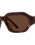 Slim Tortoise Geometric Sunglasses