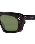 CELINE 3 Dots Tortoise Geometric Sunglasses