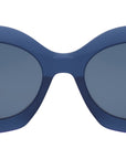 Triomphe Blue Round Sunglasses