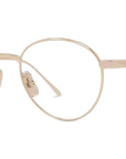Slim Gold Round Sunglasses