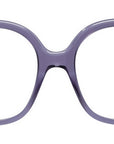Slim Purple Geometric Eyeglasses