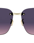 Dior Clover S2U Gold Square Sunglasses