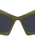 Giv Cut Green Geometric Sunglasses