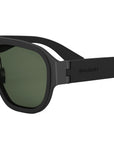 Aluminium Black Pilot Sunglasses