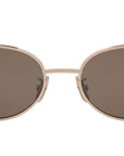 Metal Triomphe Rose Gold Oval Sunglasses