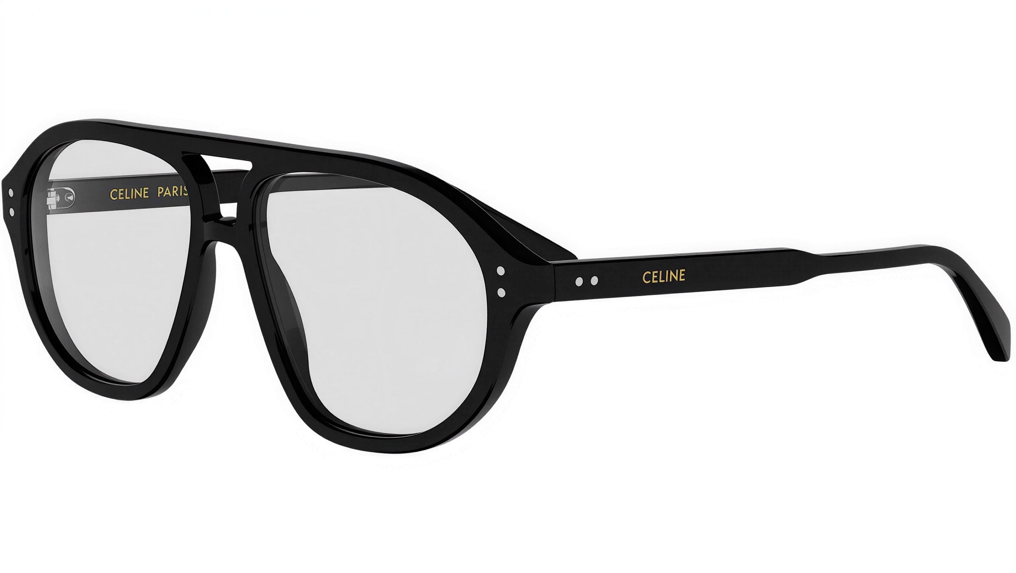 CELINE Thin Black Pilot Sunglasses