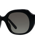 Slim Black Geometric Sunglasses