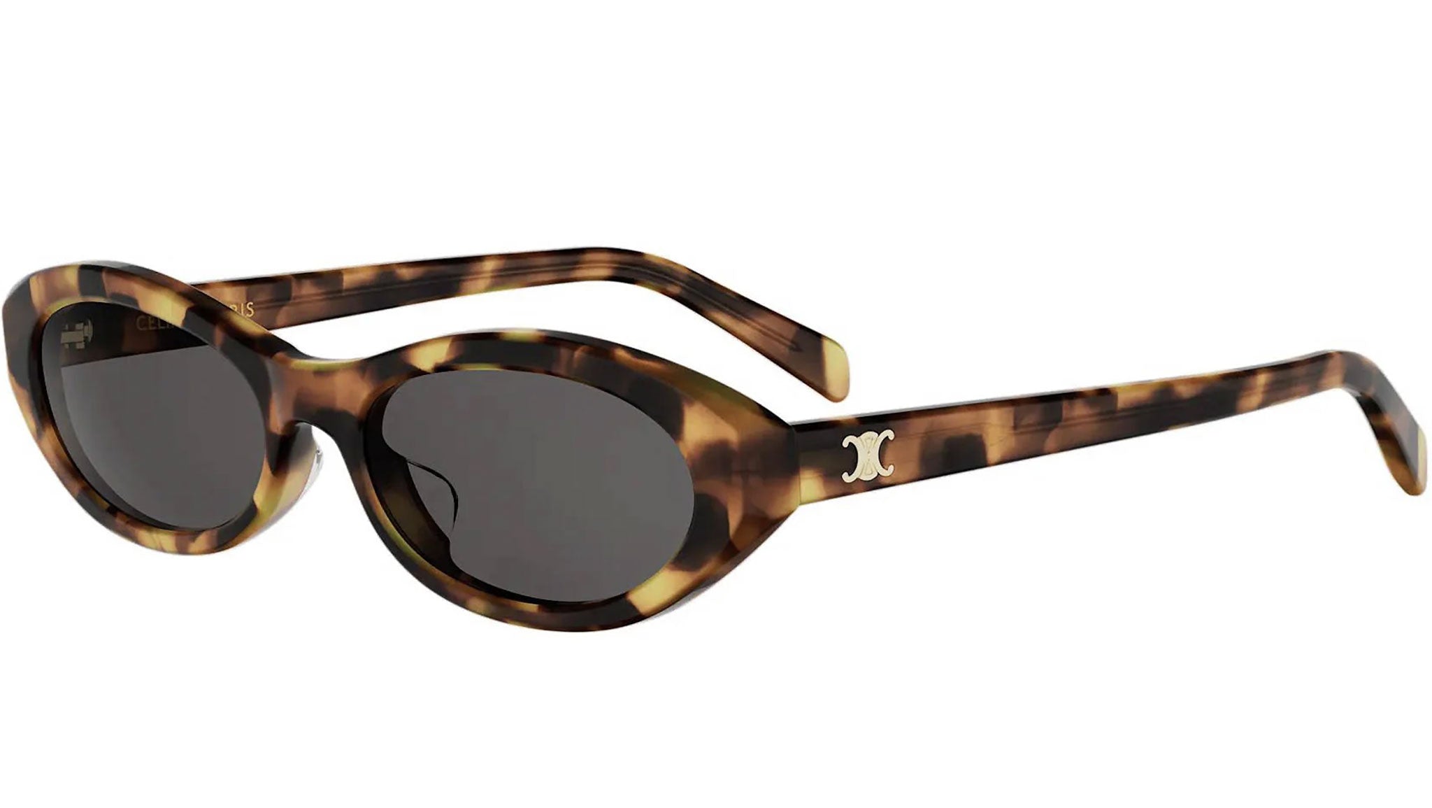 Triomphe Mini Havana Oval Sunglasses