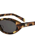 Triomphe Mini Havana Oval Sunglasses