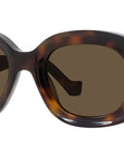 Chunky LW40103U 52E Havana Geometric Sunglasses