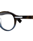 DiorBlackSuitO RI Havana Round Eyeglasses