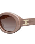 Triomphe Brown Oval Sunglasses