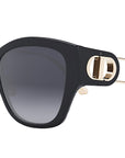 30Montaigne B2U Black Square Sunglasses