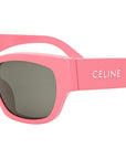 CELINE Monochroms Strawberry Cream Rectangular Sunglasses