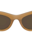 Slim Brown Oval Sunglasses