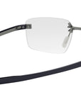 Flex Silver Rectangular Eyeglasses