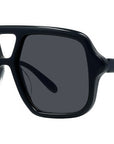 Slim Black Pilot Sunglasses