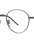 Titanium Ruthenium Geometric Eyeglasses