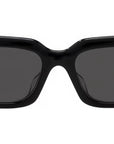 Slim Black Geometric Sunglasses