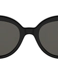 Triomphe Stamp Black Round Sunglasses