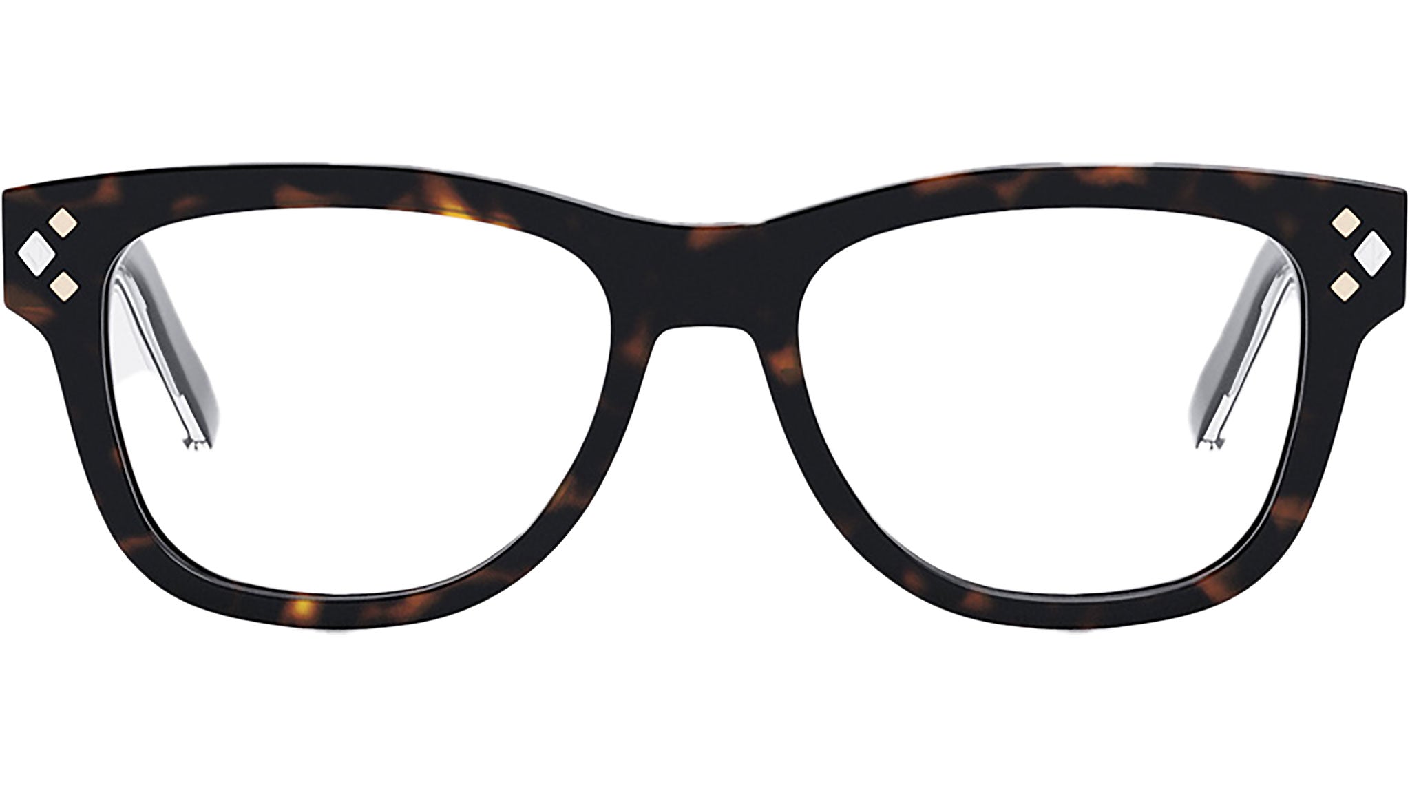 CD DiamondO S1I Havana Geometric Eyeglasses