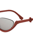 FF Diamonds Red Oval Sunglasses