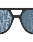 DiorB23 R1I Black Oval Sunglasses